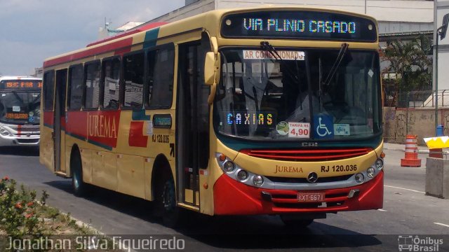 Auto Viação Jurema RJ 120.036 na cidade de Rio de Janeiro, Rio de Janeiro, Brasil, por Jonathan Silva Figueiredo. ID da foto: 4034055.