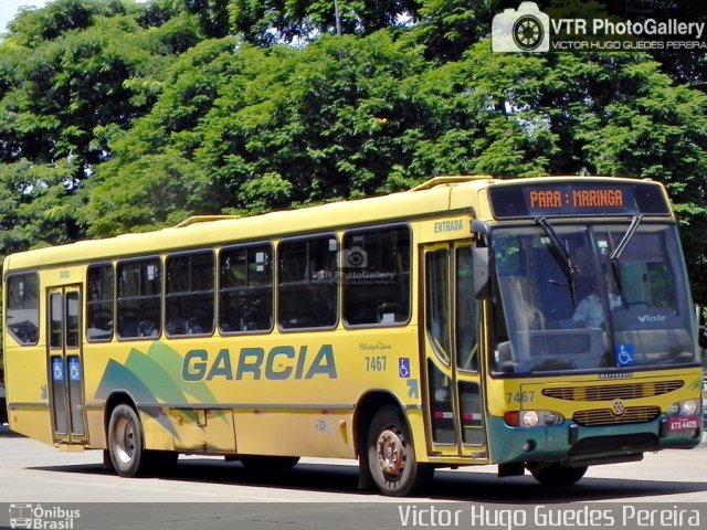 Viação Garcia 7467 na cidade de Maringá, Paraná, Brasil, por Victor Hugo Guedes Pereira. ID da foto: 4033805.