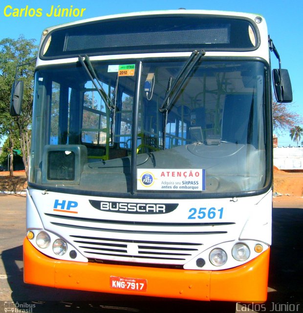 HP Transportes Coletivos 2561 na cidade de Goiânia, Goiás, Brasil, por Carlos Júnior. ID da foto: 4033425.