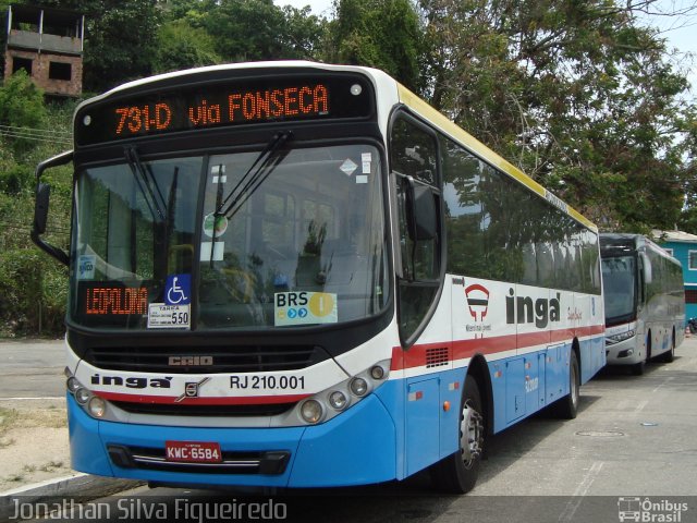Auto Lotação Ingá RJ 210.001 na cidade de Niterói, Rio de Janeiro, Brasil, por Jonathan Silva Figueiredo. Número da foto: #4072920.