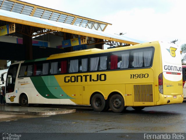 Empresa Gontijo de Transportes 11980 na cidade de Uberaba, Minas Gerais, Brasil, por Fernando Reis. ID da foto: 4071890.