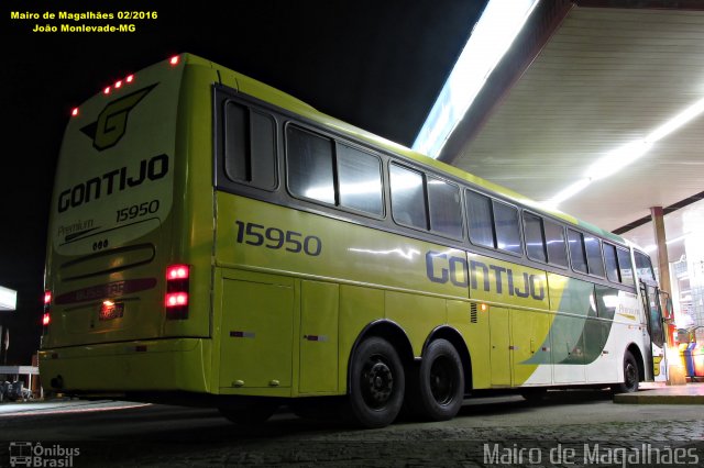 Empresa Gontijo de Transportes 15950 na cidade de João Monlevade, Minas Gerais, Brasil, por Mairo de Magalhães. Número da foto: #4073454.