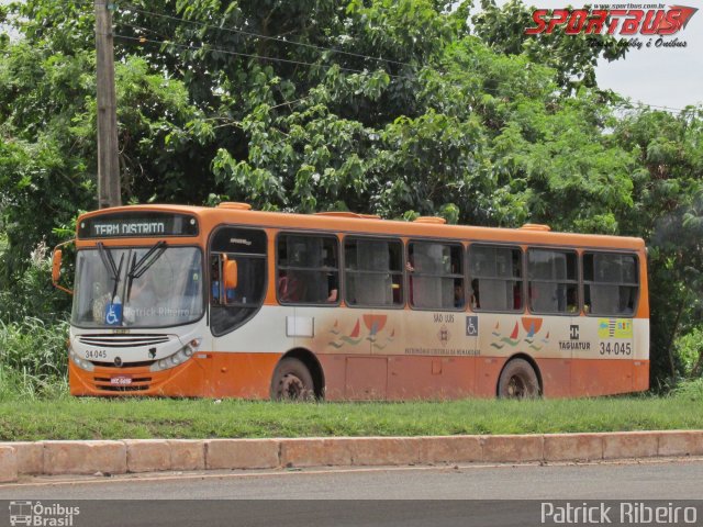 Taguatur - Taguatinga Transporte e Turismo 34-045 na cidade de São Luís, Maranhão, Brasil, por Patrick Ribeiro. Número da foto: #4073543.