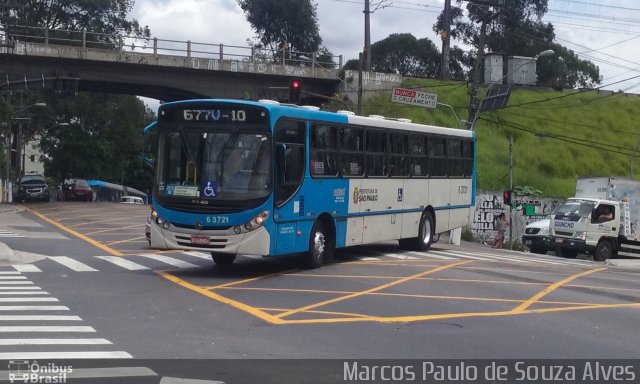 Viação Paratodos > São Jorge > Metropolitana São Paulo > Mobibrasil 6 3721 na cidade de São Paulo, São Paulo, Brasil, por Marcos Paulo de Souza Alves. Número da foto: #4073335.