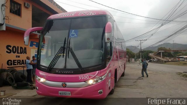 Lual Rio Turismo e Fretamento 3500 na cidade de Rio de Janeiro, Rio de Janeiro, Brasil, por Felipe França. Número da foto: #4073164.