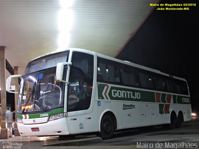Empresa Gontijo de Transportes 21100 na cidade de João Monlevade, Minas Gerais, Brasil, por Mairo de Magalhães. Número da foto: #4073838.