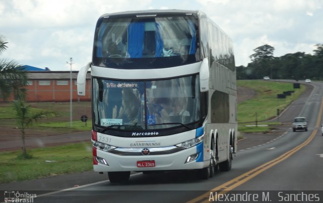 Auto Viação Catarinense 3531 na cidade de Céu Azul, Paraná, Brasil, por Alexandre M.  Sanches. Número da foto: #4075279.