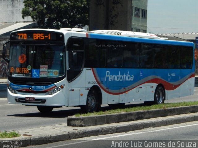 Viação Pendotiba RJ 211.003 na cidade de Rio de Janeiro, Rio de Janeiro, Brasil, por André Luiz Gomes de Souza. Número da foto: #4076916.