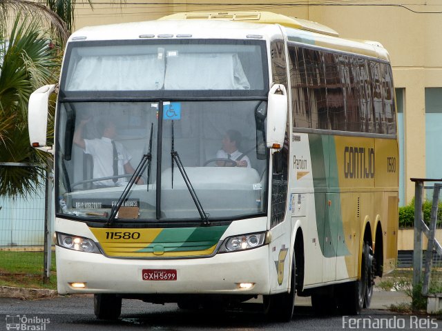 Empresa Gontijo de Transportes 11580 na cidade de Uberaba, Minas Gerais, Brasil, por Fernando Reis. ID da foto: 4076015.