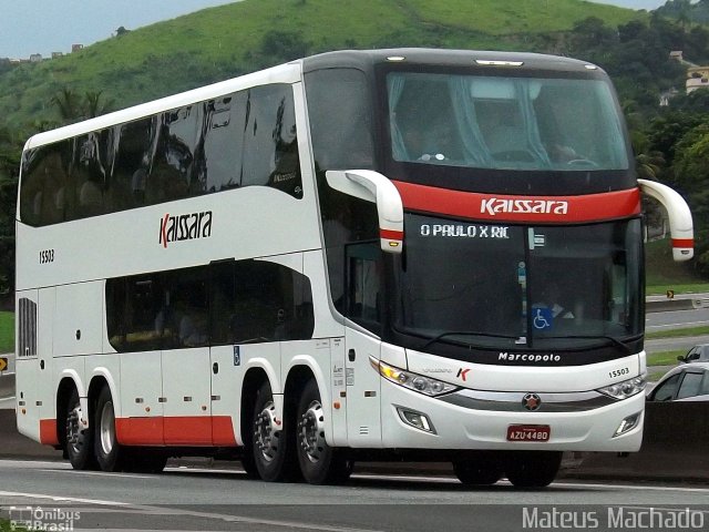 Kaissara - Viação Caiçara 15503 na cidade de Barra Mansa, Rio de Janeiro, Brasil, por Mateus Machado. Número da foto: #4077145.