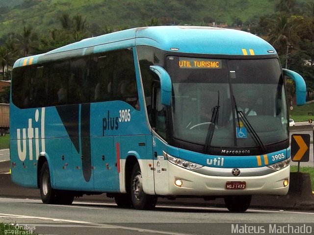 UTIL - União Transporte Interestadual de Luxo 3905 na cidade de Barra Mansa, Rio de Janeiro, Brasil, por Mateus Machado. ID da foto: 4078734.