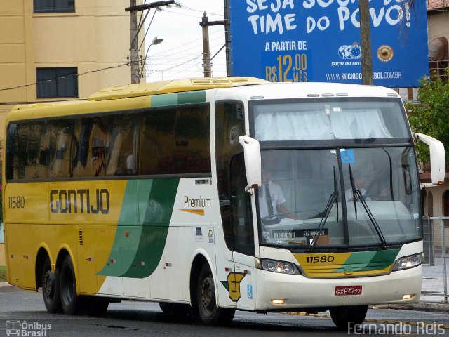 Empresa Gontijo de Transportes 11580 na cidade de Uberaba, Minas Gerais, Brasil, por Fernando Reis. Número da foto: #4077833.