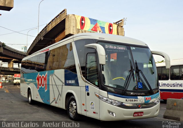 Auto Viação 1001 RJ 108.841 na cidade de Rio de Janeiro, Rio de Janeiro, Brasil, por Daniel Carlos  Avelar Rocha. Número da foto: #4078630.