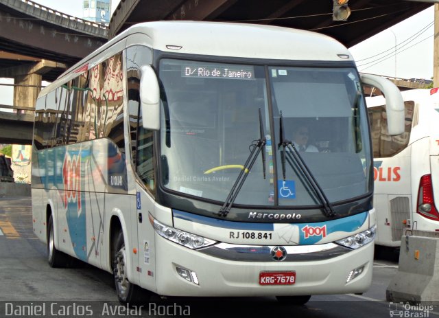 Auto Viação 1001 RJ 108.841 na cidade de Rio de Janeiro, Rio de Janeiro, Brasil, por Daniel Carlos  Avelar Rocha. ID da foto: 4081172.