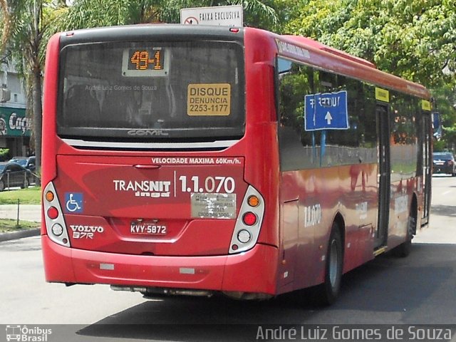 Auto Lotação Ingá 1.1.070 na cidade de Niterói, Rio de Janeiro, Brasil, por André Luiz Gomes de Souza. ID da foto: 4079769.