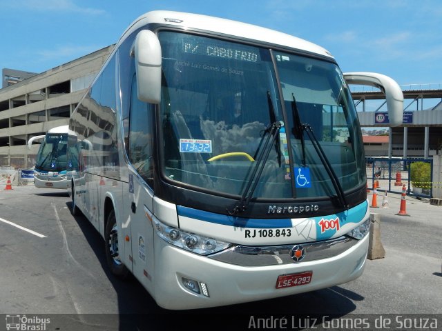 Auto Viação 1001 RJ 108.843 na cidade de Rio de Janeiro, Rio de Janeiro, Brasil, por André Luiz Gomes de Souza. Número da foto: #4083195.