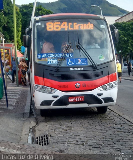 Auto Viação Jabour D86063 na cidade de Rio de Janeiro, Rio de Janeiro, Brasil, por Lucas Luz de Oliveira. ID da foto: 4081479.