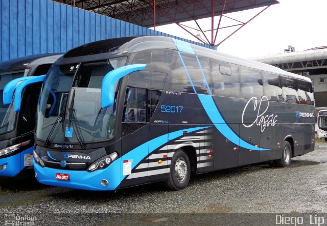 Empresa de Ônibus Nossa Senhora da Penha 52017 na cidade de Blumenau, Santa Catarina, Brasil, por Diego Lip. Número da foto: #4086311.