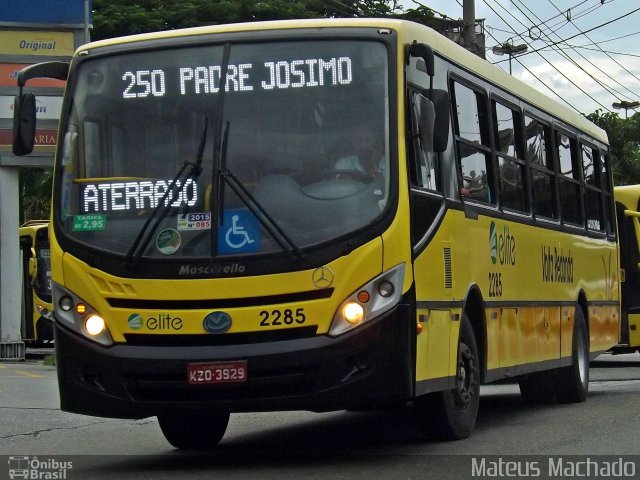 Viação Elite 2285 na cidade de Volta Redonda, Rio de Janeiro, Brasil, por Mateus Machado. Número da foto: #4089969.