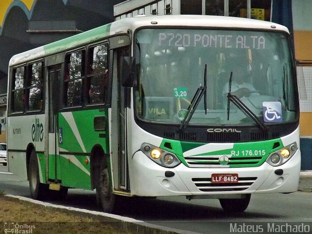 Viação Elite RJ 176.015 na cidade de Volta Redonda, Rio de Janeiro, Brasil, por Mateus Machado. ID da foto: 4089964.