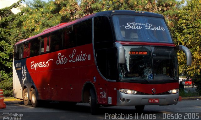 Expresso São Luiz 7280 na cidade de São Paulo, São Paulo, Brasil, por Cristiano Soares da Silva. Número da foto: #4089152.