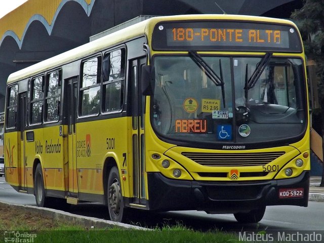 Viação Cidade do Aço 5001 na cidade de Volta Redonda, Rio de Janeiro, Brasil, por Mateus Machado. Número da foto: #4092361.