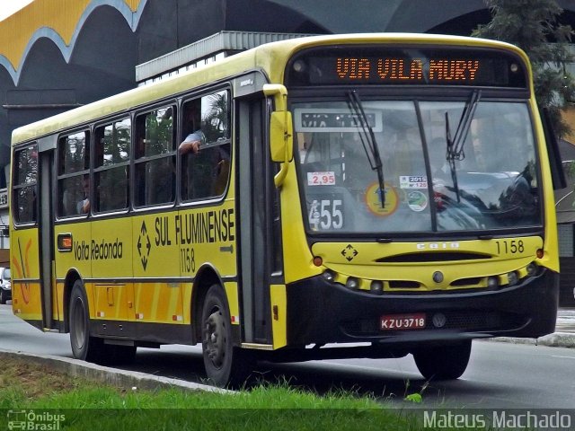 Viação Sul Fluminense 1158 na cidade de Volta Redonda, Rio de Janeiro, Brasil, por Mateus Machado. Número da foto: #4092335.