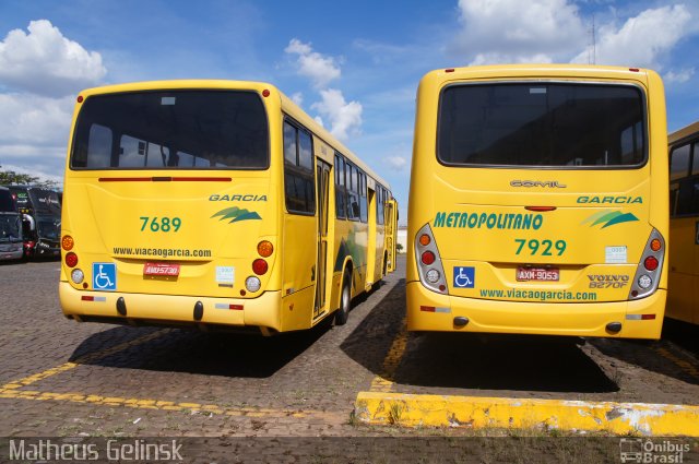 Viação Garcia 7689 na cidade de Apucarana, Paraná, Brasil, por Matheus Gelinsk. ID da foto: 4090373.