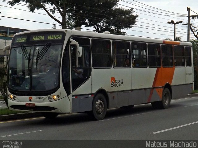 Viação Cidade do Aço RJ 174.005 na cidade de Volta Redonda, Rio de Janeiro, Brasil, por Mateus Machado. Número da foto: #4092344.