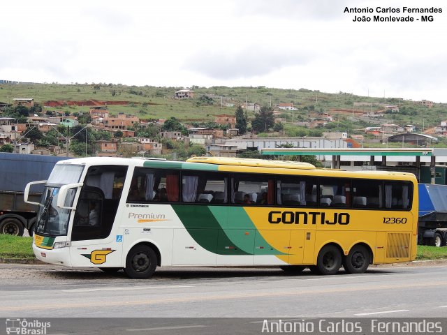 Empresa Gontijo de Transportes 12360 na cidade de João Monlevade, Minas Gerais, Brasil, por Antonio Carlos Fernandes. ID da foto: 4092722.