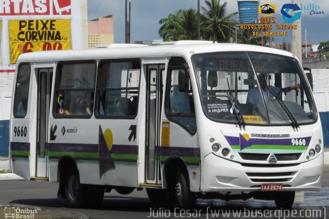Viação Modelo 9660 na cidade de Aracaju, Sergipe, Brasil, por Julio Cesar  Barbosa Martins. Número da foto: #4094403.