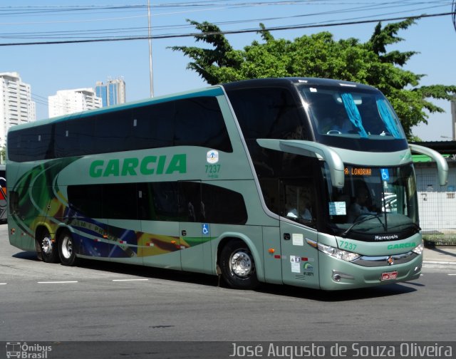Viação Garcia 7237 na cidade de Aparecida, São Paulo, Brasil, por José Augusto de Souza Oliveira. Número da foto: #4093984.