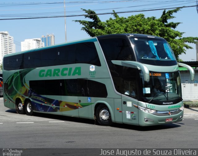 Viação Garcia 7237 na cidade de Aparecida, São Paulo, Brasil, por José Augusto de Souza Oliveira. ID da foto: 4093984.