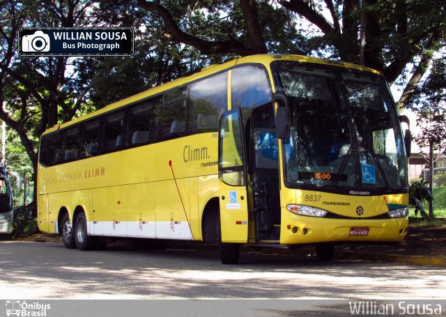 Viação Itapemirim 8837 na cidade de São Paulo, São Paulo, Brasil, por Willian Sousa. ID da foto: 4095453.