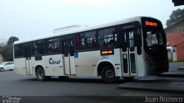 Citral Transporte e Turismo 2907 na cidade de Gramado, Rio Grande do Sul, Brasil, por Juan Romero. ID da foto: 4094648.