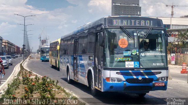 Viação Mauá RJ 185.231 na cidade de Rio de Janeiro, Rio de Janeiro, Brasil, por Jonathan Silva Figueiredo. Número da foto: #4037188.