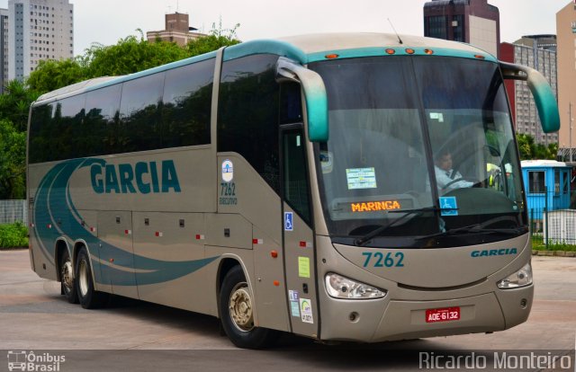 Viação Garcia 7262 na cidade de Curitiba, Paraná, Brasil, por Ricardo Silva Monteiro. Número da foto: #4038330.