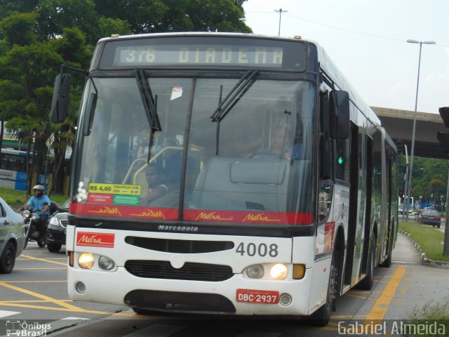 Metra - Sistema Metropolitano de Transporte 4008 na cidade de São Paulo, São Paulo, Brasil, por Gabriel Almeida. Número da foto: #4040051.