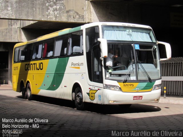 Empresa Gontijo de Transportes 12075 na cidade de Belo Horizonte, Minas Gerais, Brasil, por Marco Aurélio de Oliveira. ID da foto: 4040789.