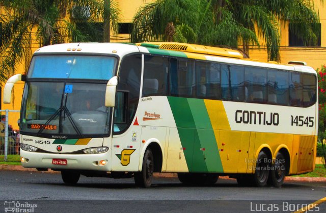 Empresa Gontijo de Transportes 14545 na cidade de Uberaba, Minas Gerais, Brasil, por Lucas Borges . Número da foto: #4040183.