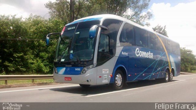 Viação Cometa 14102 na cidade de São Paulo, São Paulo, Brasil, por Felipe França. Número da foto: #4040425.