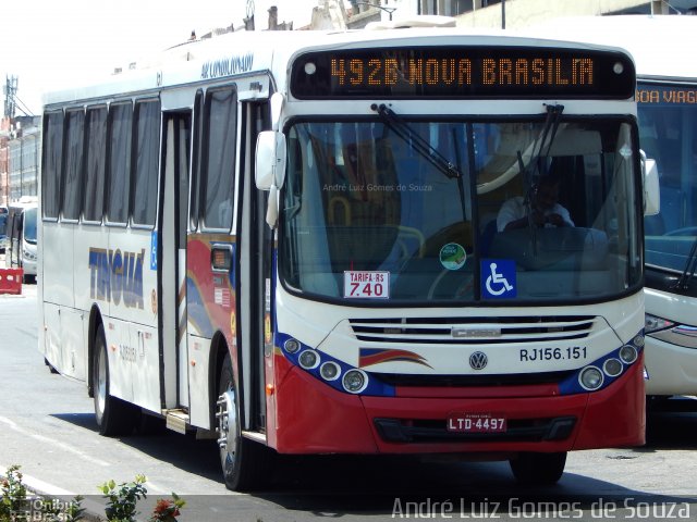 Transportadora Tinguá RJ 156.151 na cidade de Rio de Janeiro, Rio de Janeiro, Brasil, por André Luiz Gomes de Souza. ID da foto: 4042880.