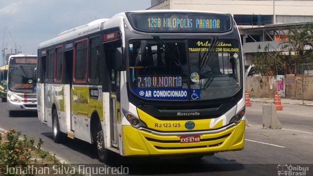 Viação Nilopolitana RJ 123.125 na cidade de Rio de Janeiro, Rio de Janeiro, Brasil, por Jonathan Silva Figueiredo. ID da foto: 4045749.