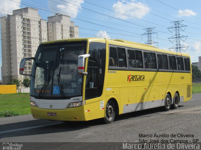 Kaissara - Viação Caiçara 15703 na cidade de São José dos Campos, São Paulo, Brasil, por Marco Aurélio de Oliveira. ID da foto: 4047709.