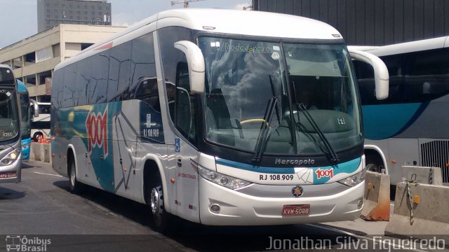 Auto Viação 1001 RJ 108.909 na cidade de Rio de Janeiro, Rio de Janeiro, Brasil, por Jonathan Silva Figueiredo. Número da foto: #4047084.