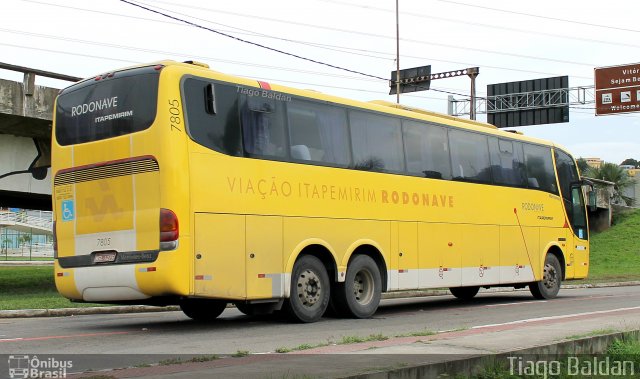 Viação Itapemirim 7805 na cidade de Vitória, Espírito Santo, Brasil, por Tiago Baldan. Número da foto: #4047452.