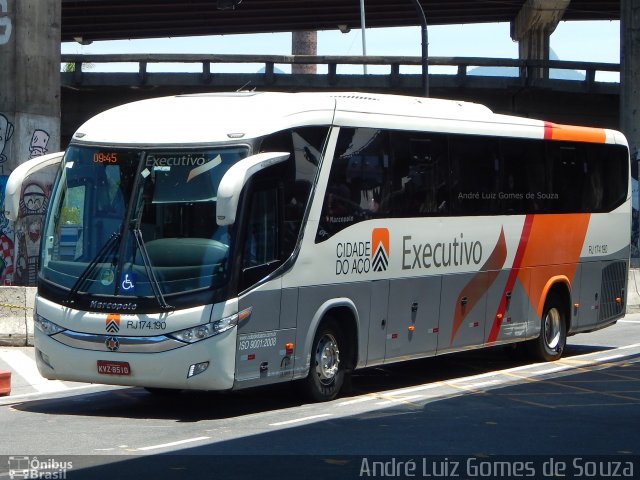 Viação Cidade do Aço RJ 174.190 na cidade de Rio de Janeiro, Rio de Janeiro, Brasil, por André Luiz Gomes de Souza. Número da foto: #4049589.