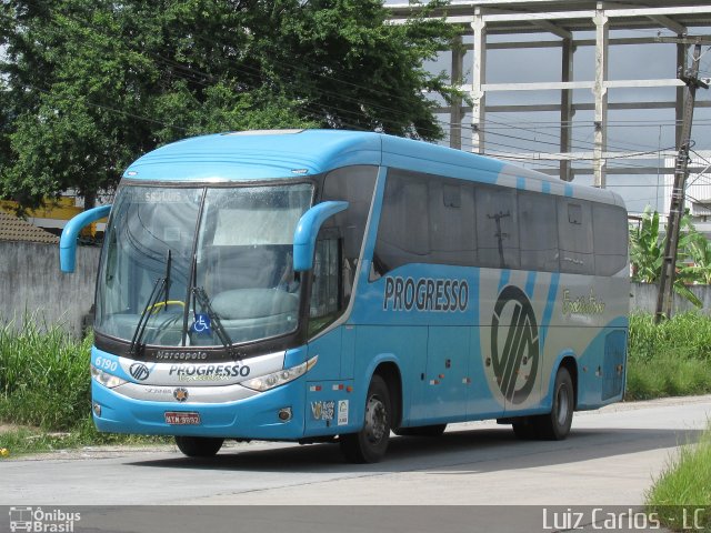 Auto Viação Progresso 6190 na cidade de Recife, Pernambuco, Brasil, por Luiz Carlos de Santana. Número da foto: #4049148.