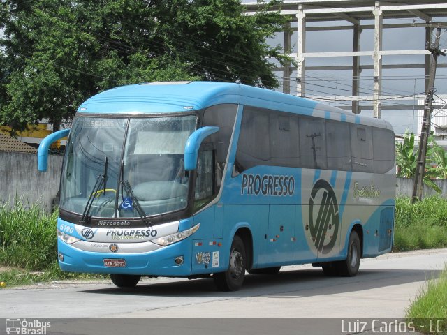 Auto Viação Progresso 6190 na cidade de Recife, Pernambuco, Brasil, por Luiz Carlos de Santana. ID da foto: 4049148.