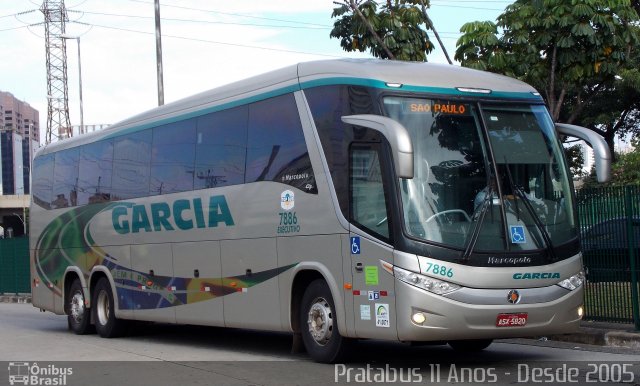 Viação Garcia 7886 na cidade de São Paulo, São Paulo, Brasil, por Cristiano Soares da Silva. Número da foto: #4096639.